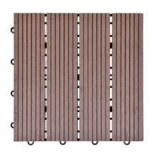 WPC Interlocking Deck Tiles Waterproof Anti-Slip DIY Composite Flooring Tile